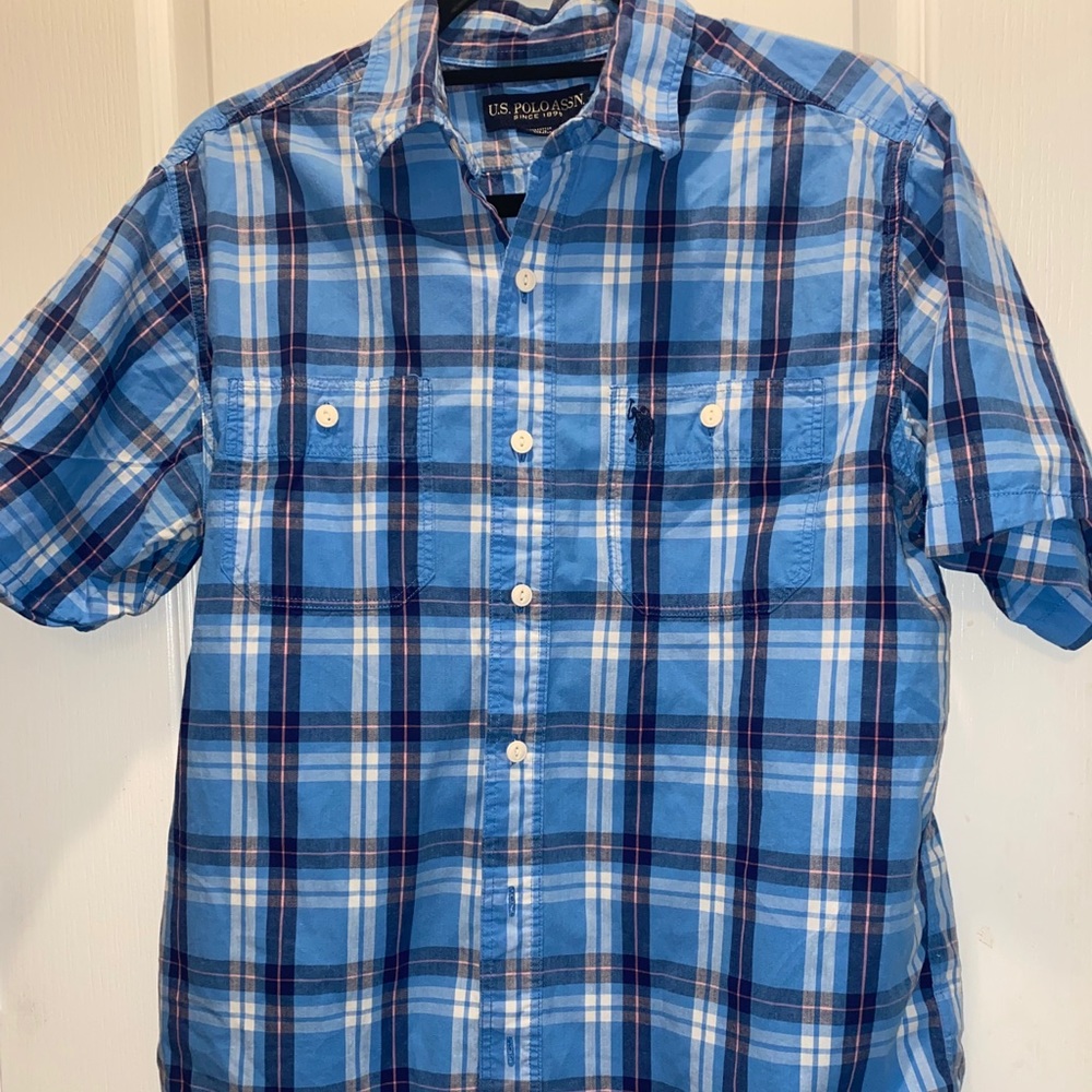 Us Polo Short Sleeved Dress Shirt.